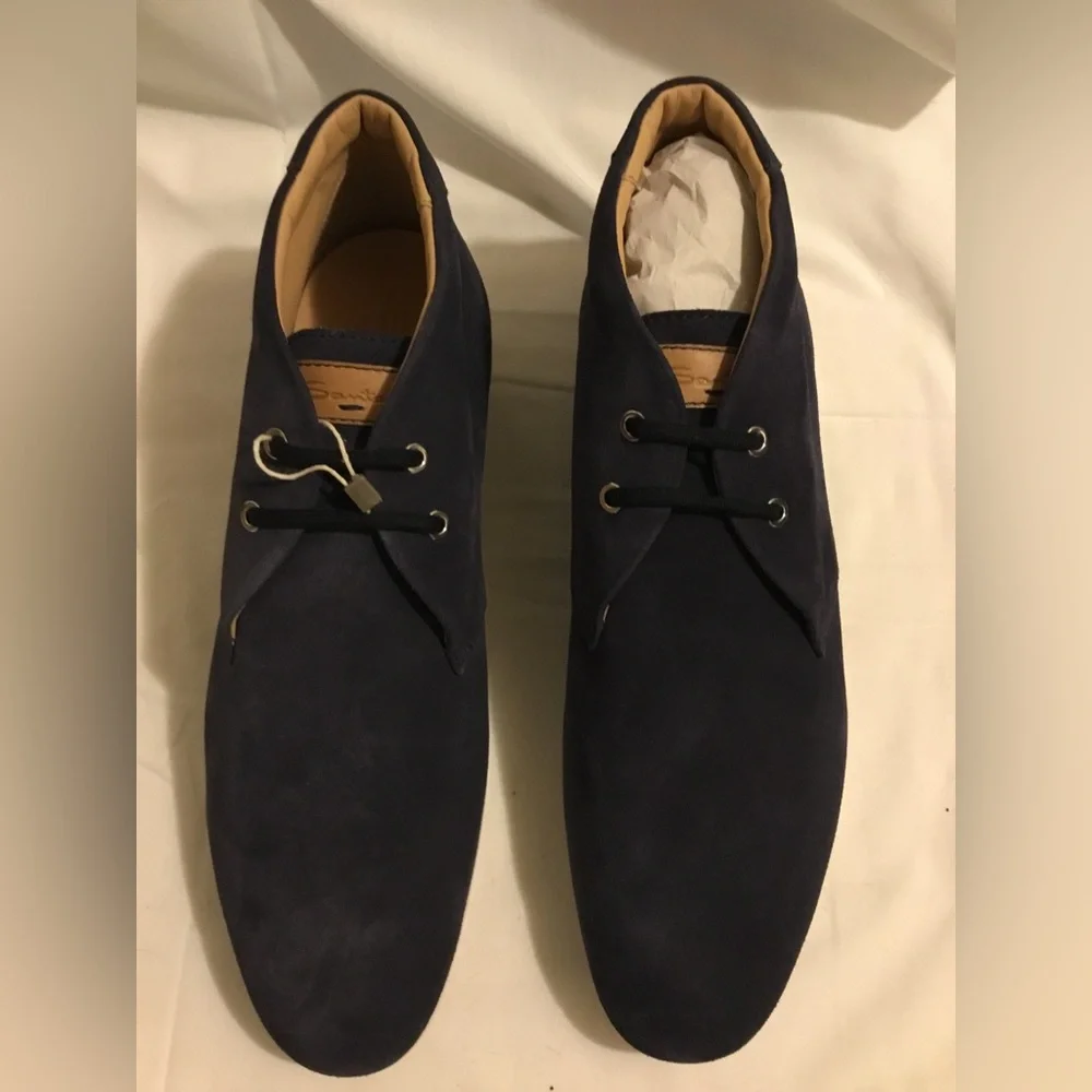 Santoni Blue suede classy shoe MEN SIZE 11 - Picture 3 of 10